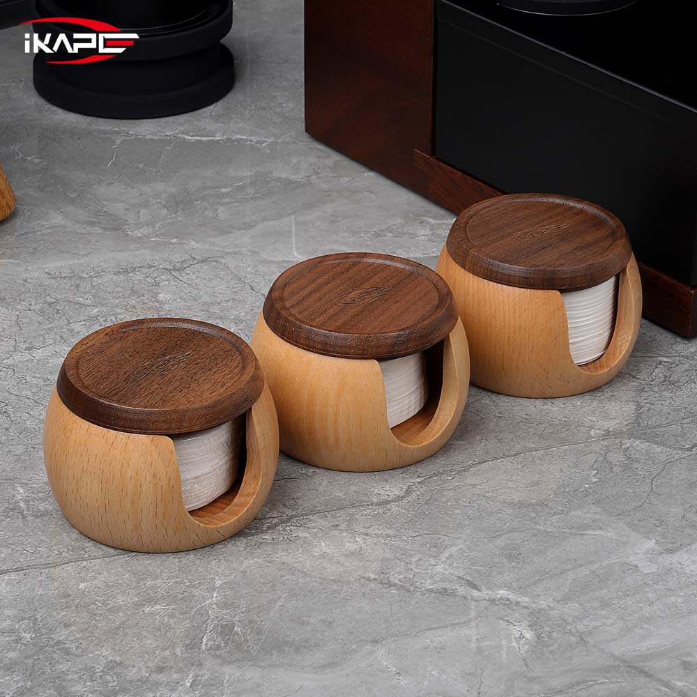 IKAPE Coffee Paper Filters 200pcs With Wooden Box