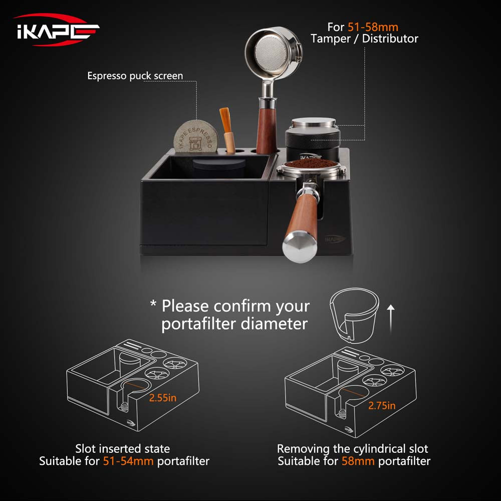 IKAPE Espresso Products, ABS V2 Knock Box For 51mm, 54mm, 58mm Portafilter