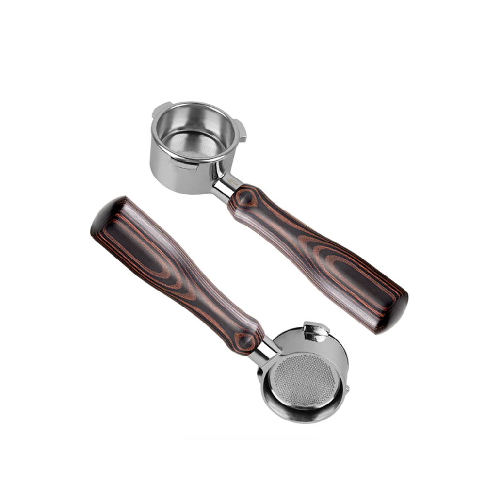 IKAPE Espresso Bottomless Portafilter Colorful Wooden Handle-Hantom
