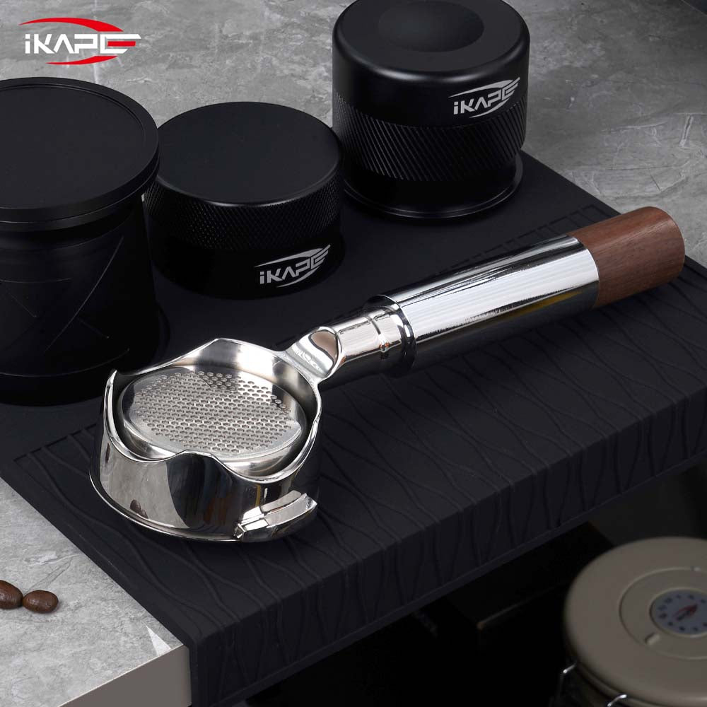 IKAPE Openwork Bottomless Portafilter with High Extraction Precision Basket