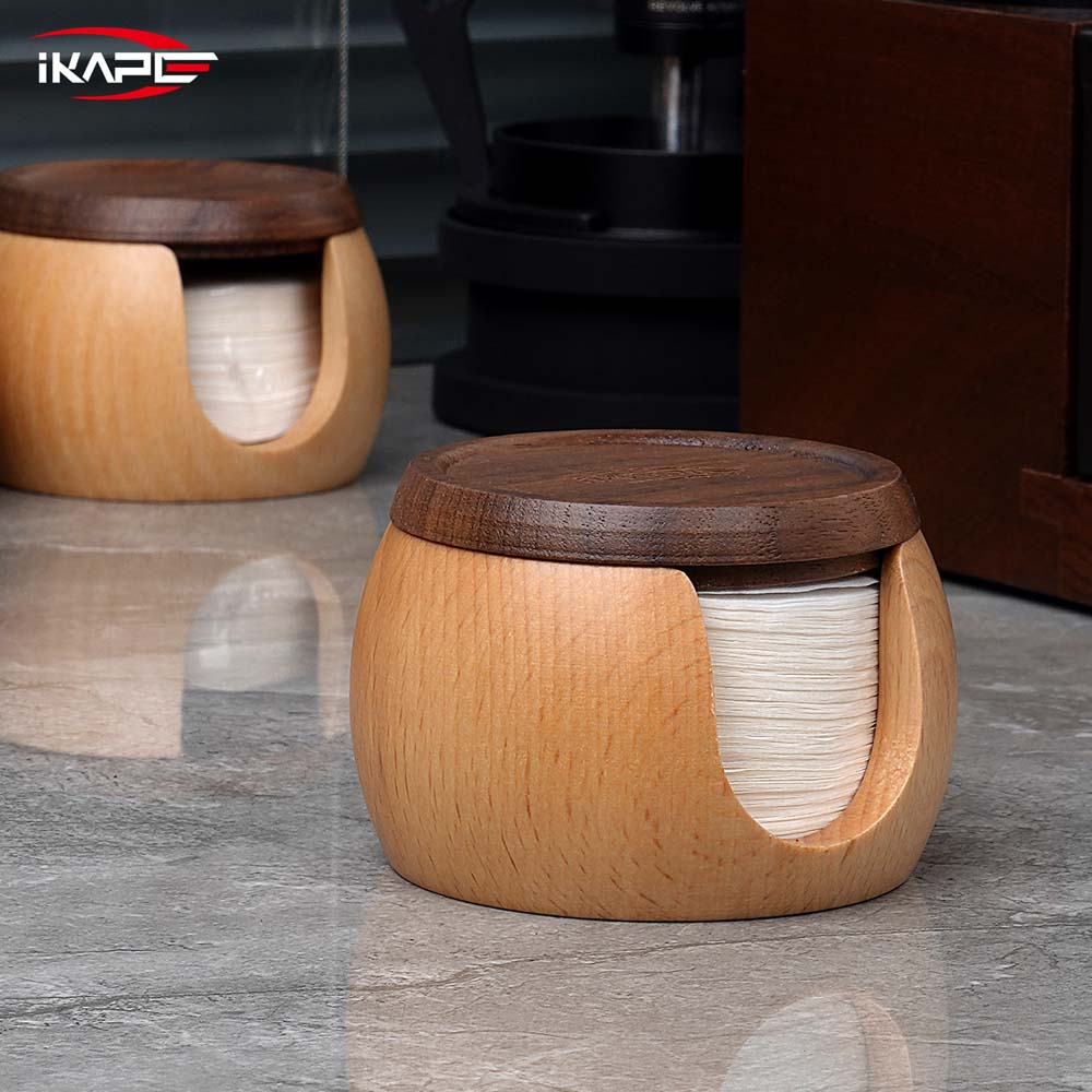 IKAPE Coffee Paper Filters 200pcs With Wooden Box
