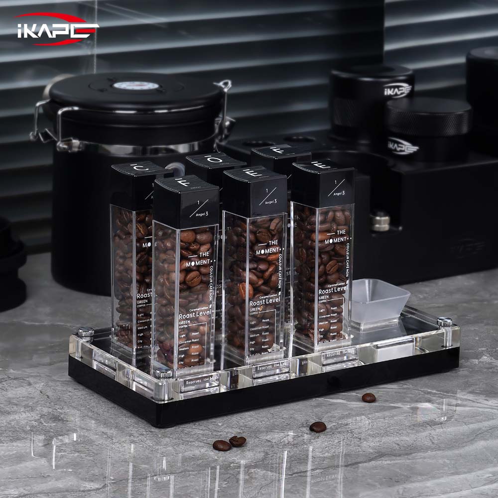 IKAPE Coffee Bean Cellars with Stand & Hopper 6 Tubes and 12 Tubes