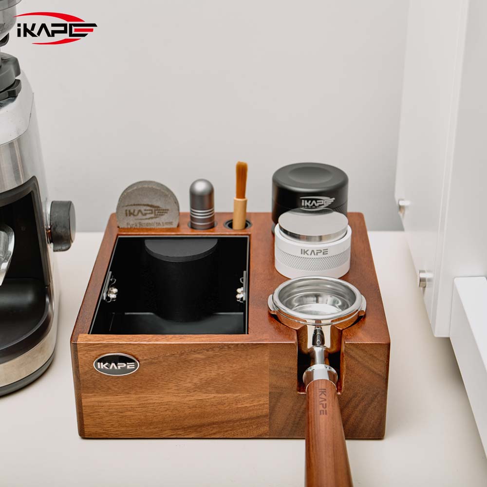 IKAPE V2 Espresso Knock Box, Espresso Coffee Organizer Box