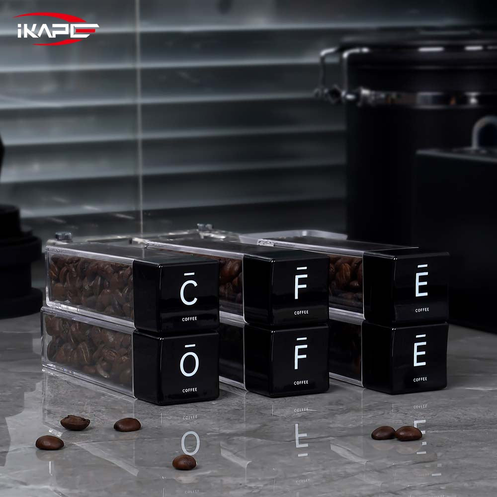 IKAPE Coffee Bean Cellars with Stand & Hopper 6 Tubes and 12 Tubes