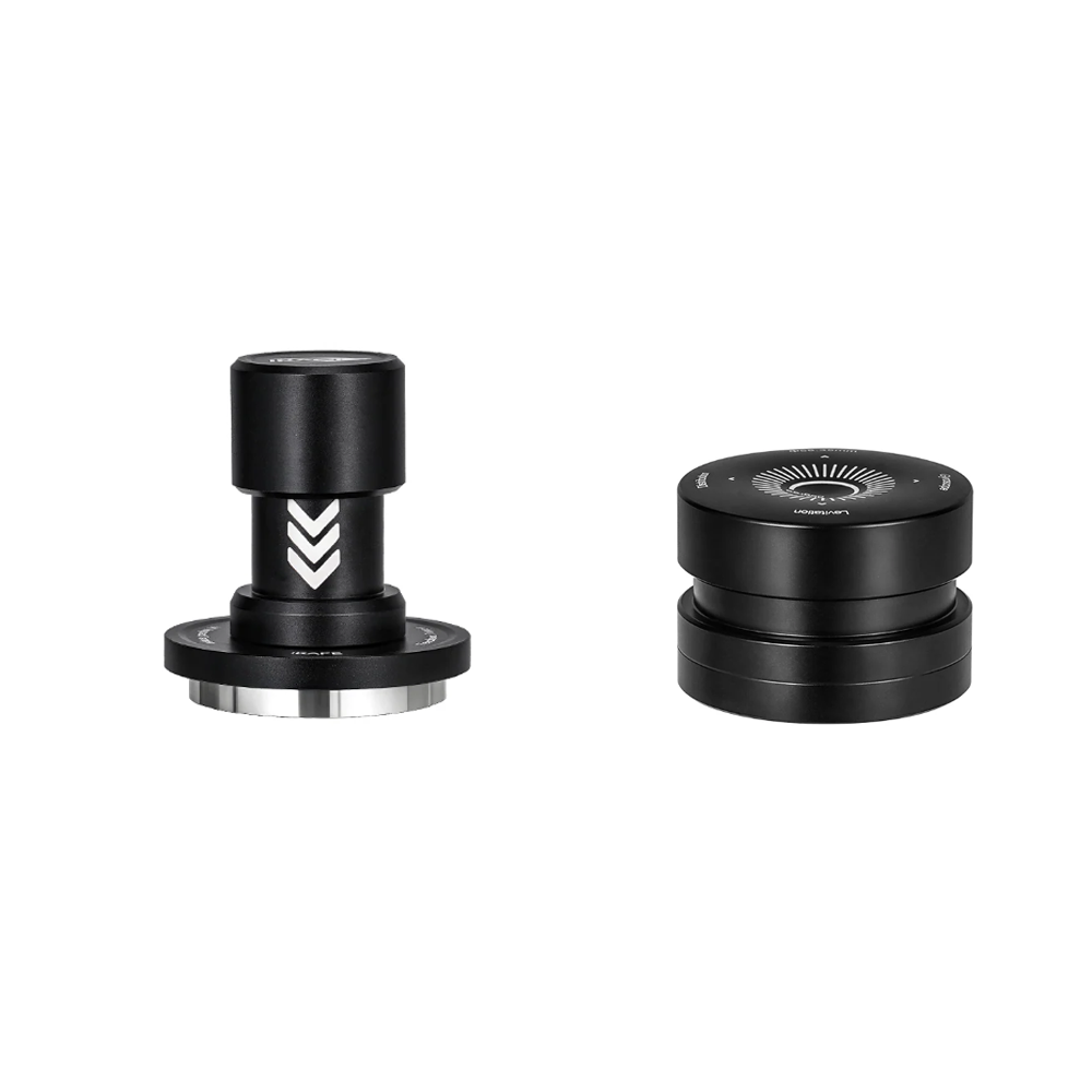 IKAPE 3-Piece Precision Extraction Bundle with Impact Coffee Tamper Dual-Bearing Distributor