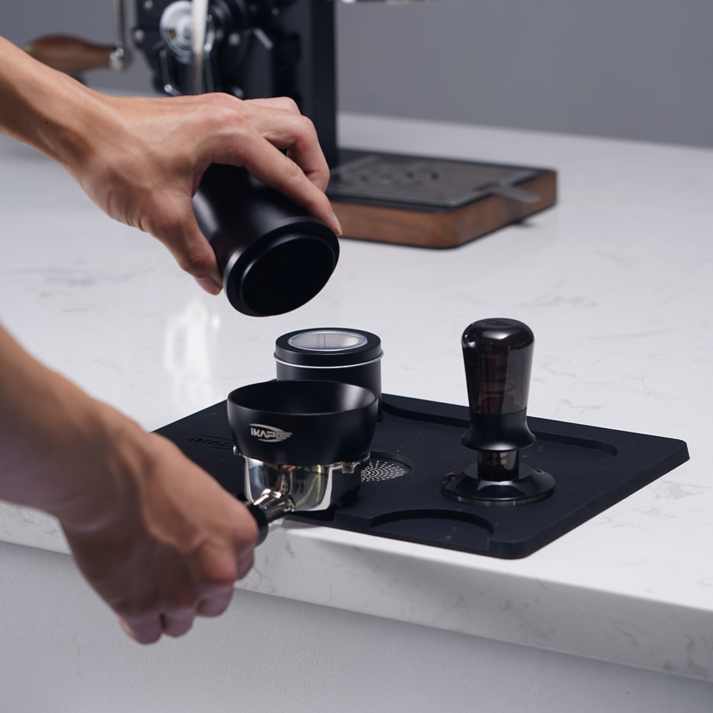 IKAPE V1 Coffee Tamper Mat and Puck Screen Set