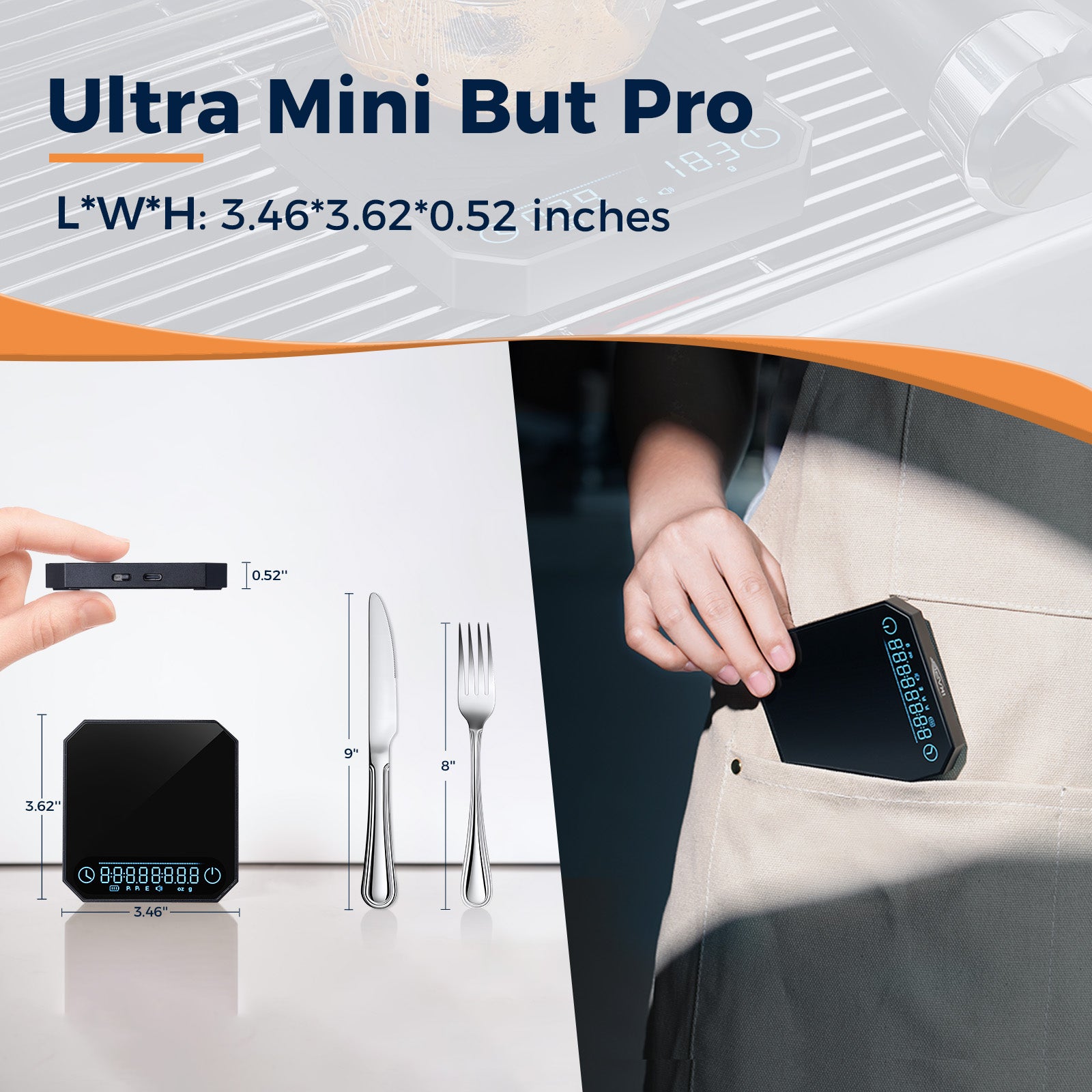 IKAPE Metal Smart Palm Electronic Coffee Scale -V3