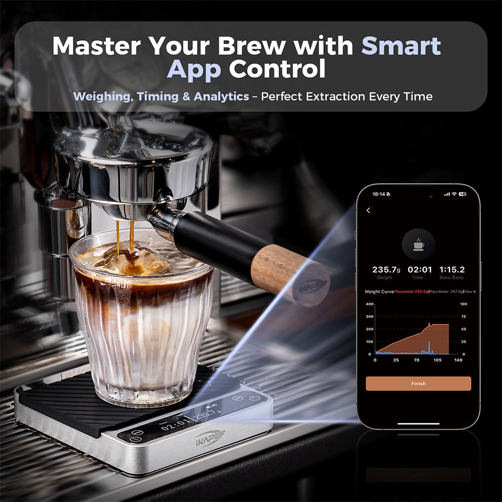 IKAPE Smart Electronic Coffee Scale with Bluetooth APP_V2 Pro