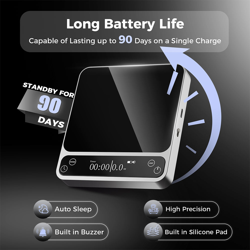 IKAPE Smart Electronic Coffee Scale with Bluetooth APP_V2 Pro