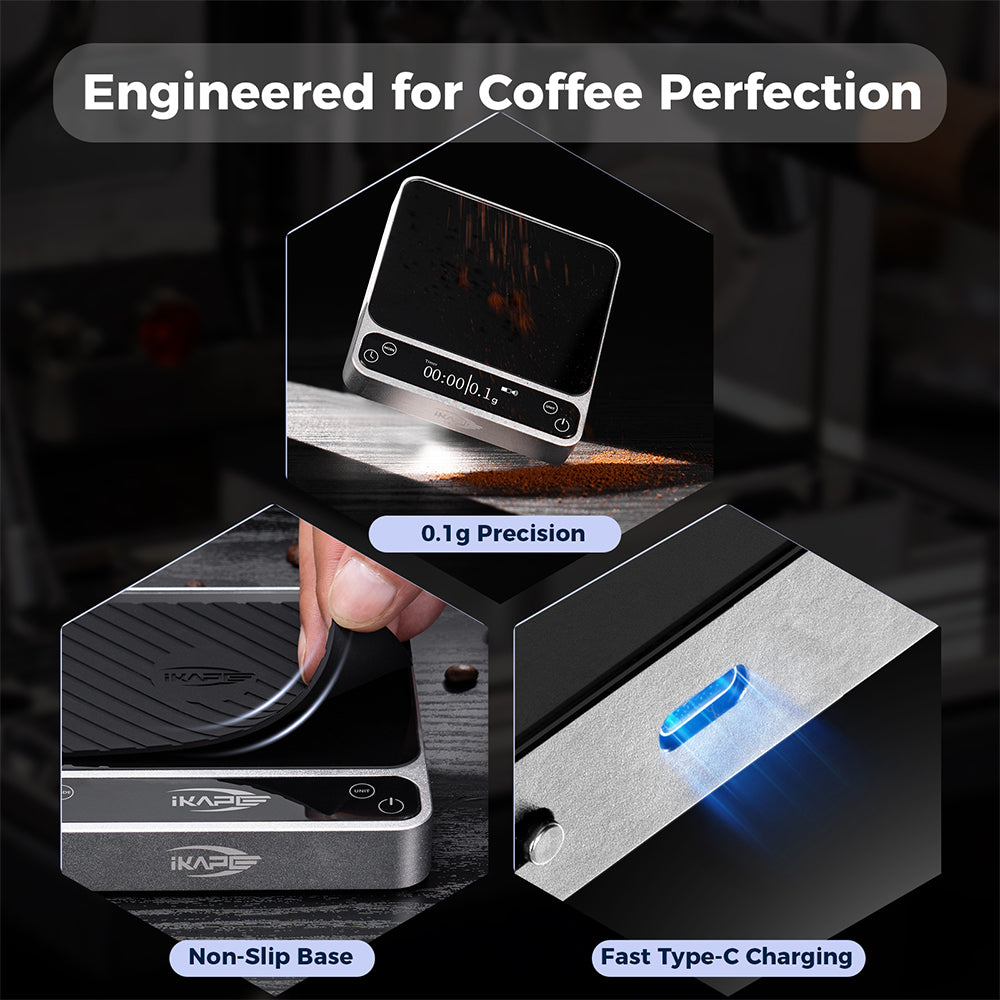 IKAPE Smart Electronic Coffee Scale with Bluetooth APP_V2 Pro
