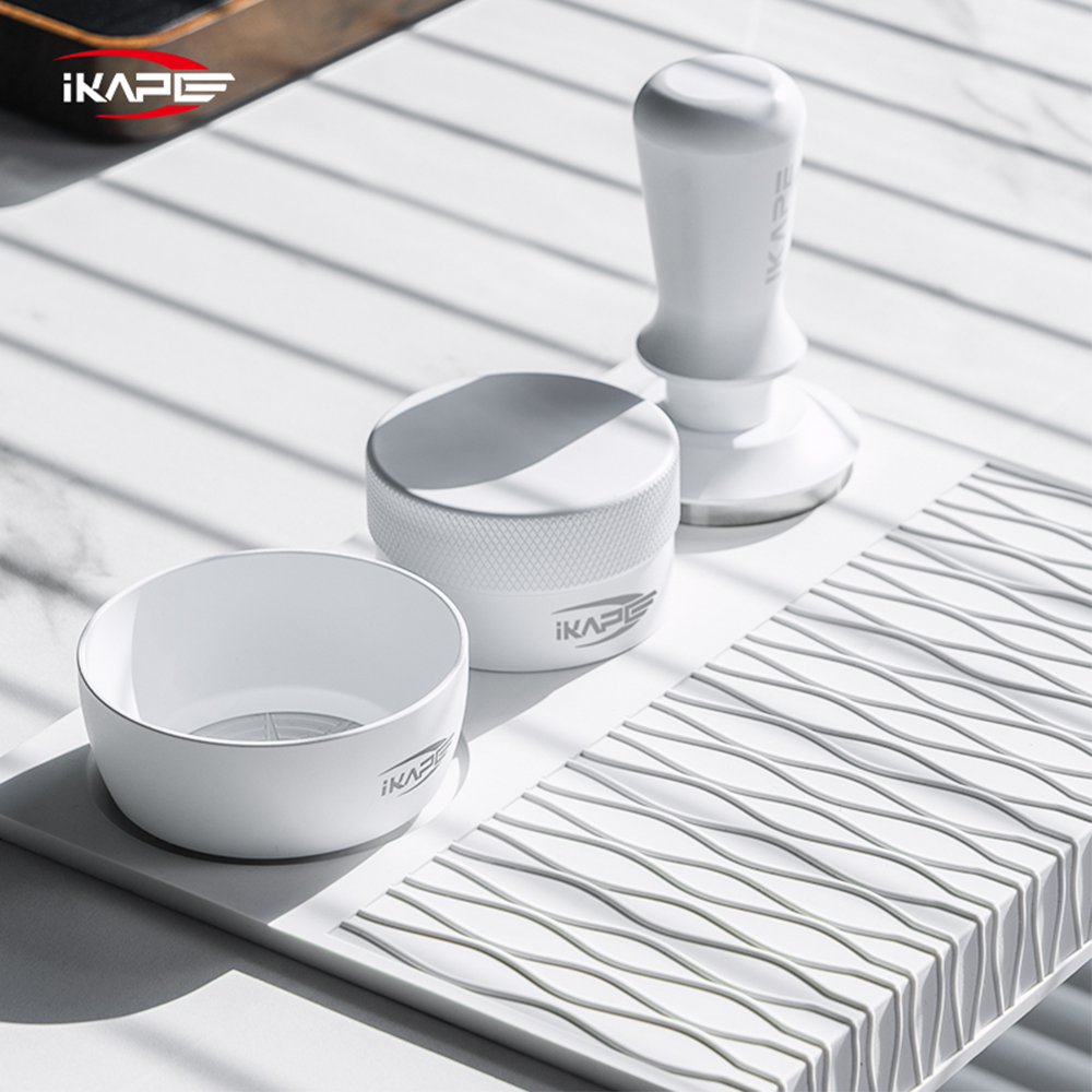 IKAPE Coffee Tamper Distributor Puck Prep Kit White