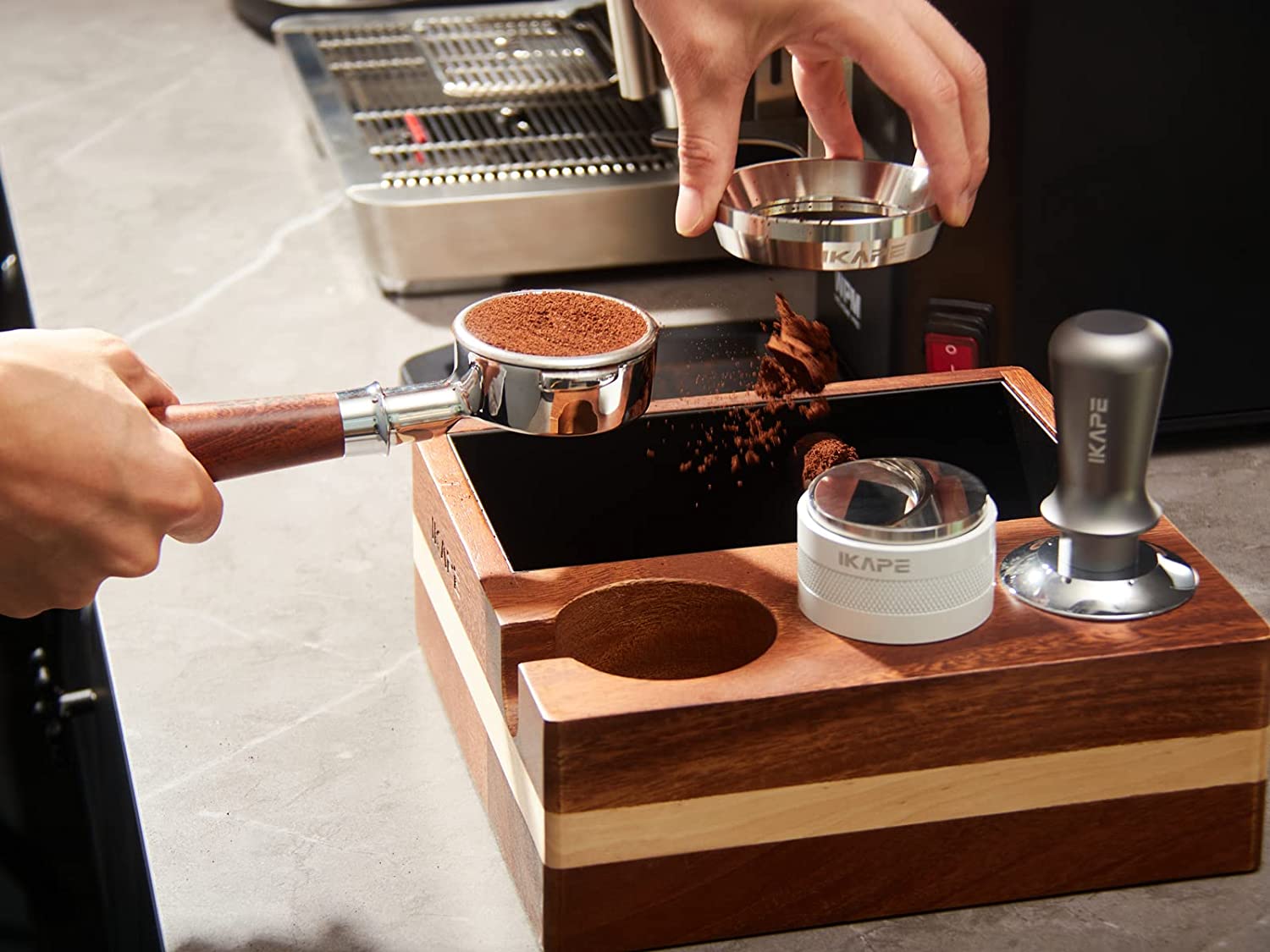 IKAPE V1 Espresso Dosing Funnel Coffee Dosing Ring