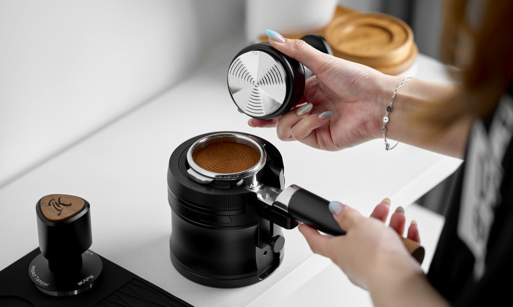 IKAPE All-in-One Coffee Distributor and Tamper Combo - UniPress