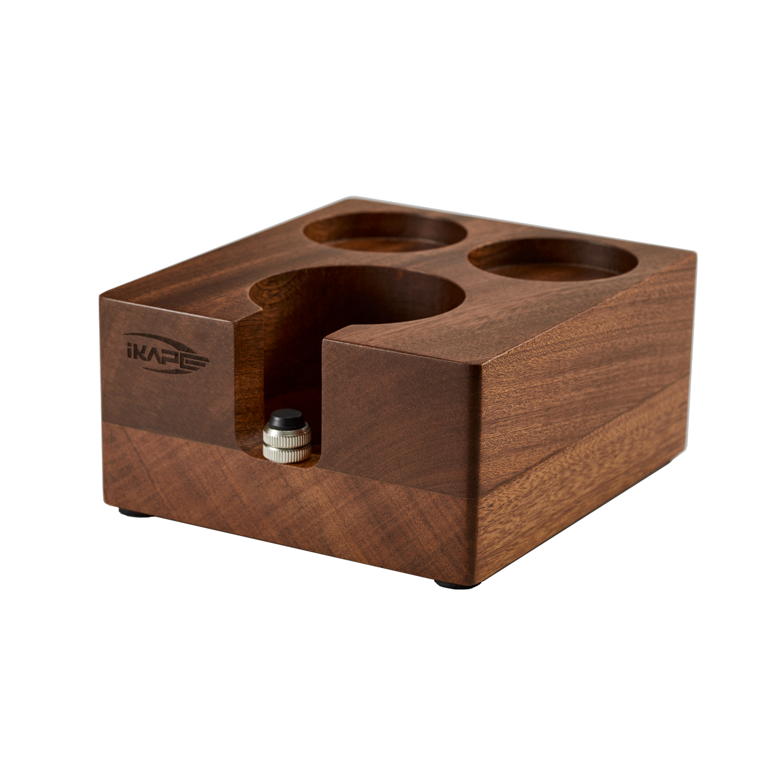 IKAPE Espresso Tamper Station Wooden Coffee Tamper Holder Base