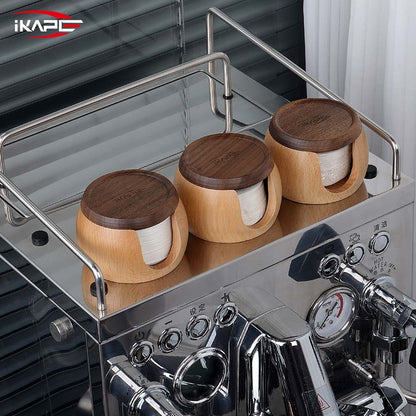 IKAPE Espresso Wooden box and 200pcs Paper Filters