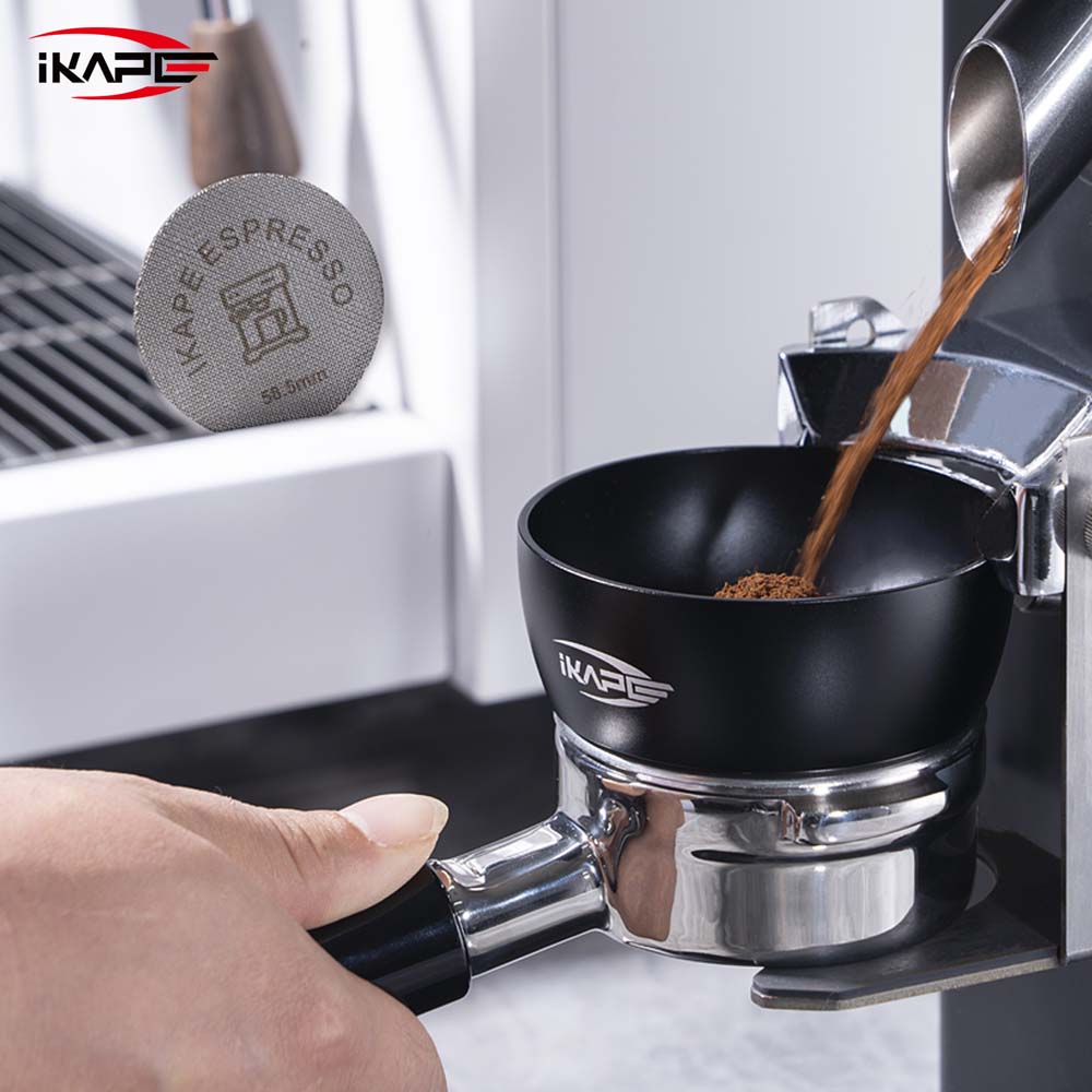 IKAPE Espresso Magnetic Dosing Funnel , With Puck Screen