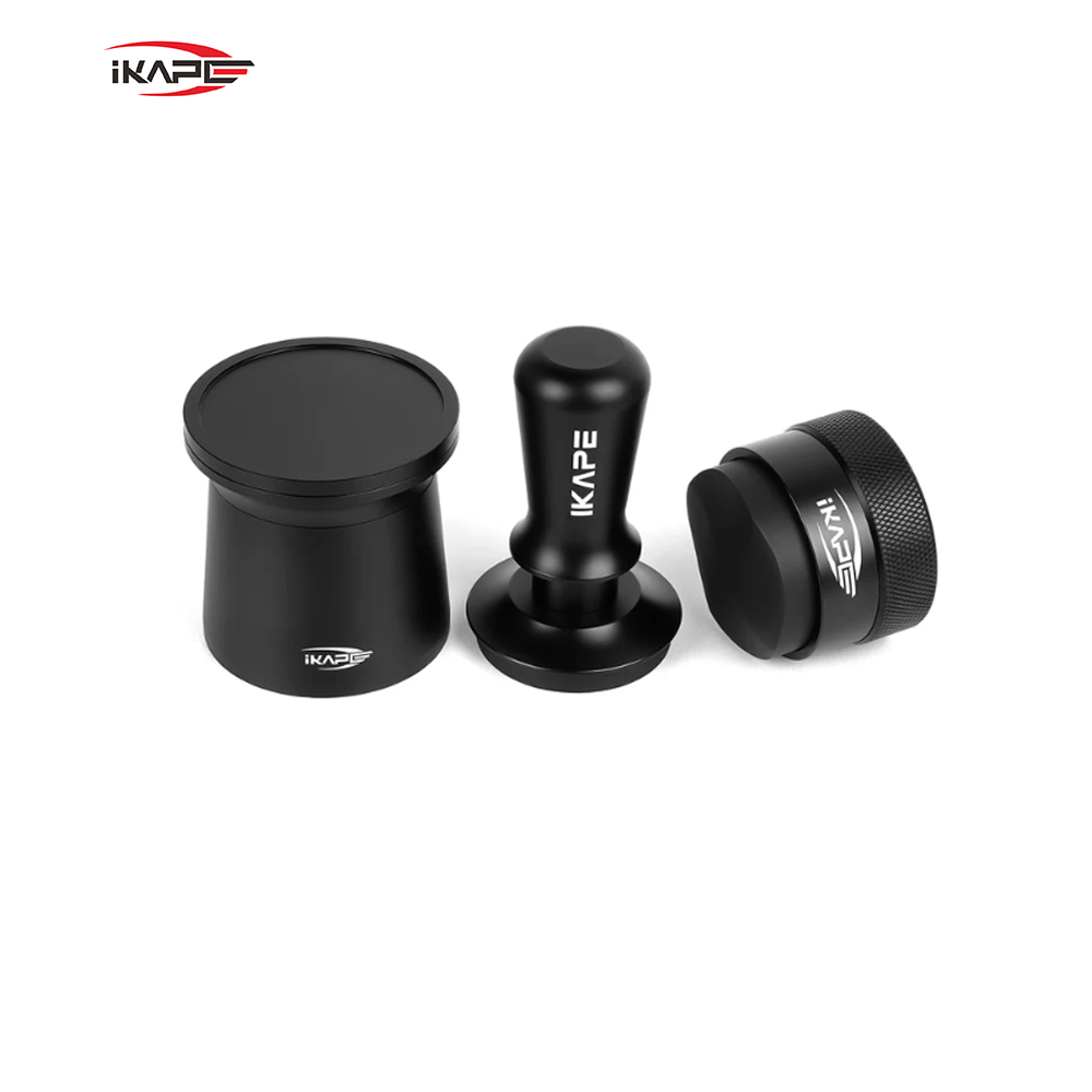 IKAPE Espresso Tamper Distributor Blind Shaker Cup Sets(All Black)