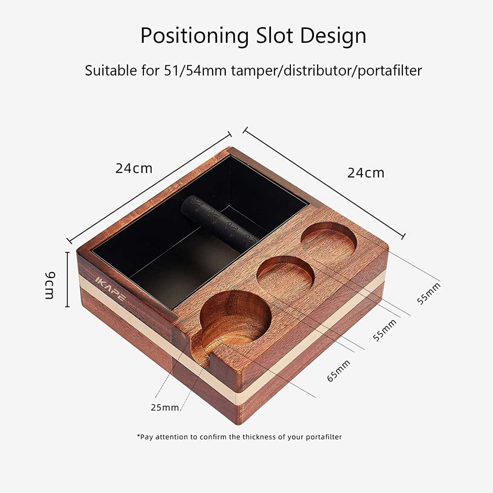 IKAPE Espresso V1 Knock Box, Espresso Accessories Organizer Box