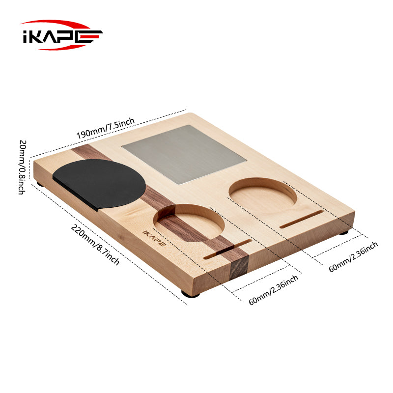 IKAPE Espresso Tamper Base, Espresso Accessories Organizer Box（Universal）
