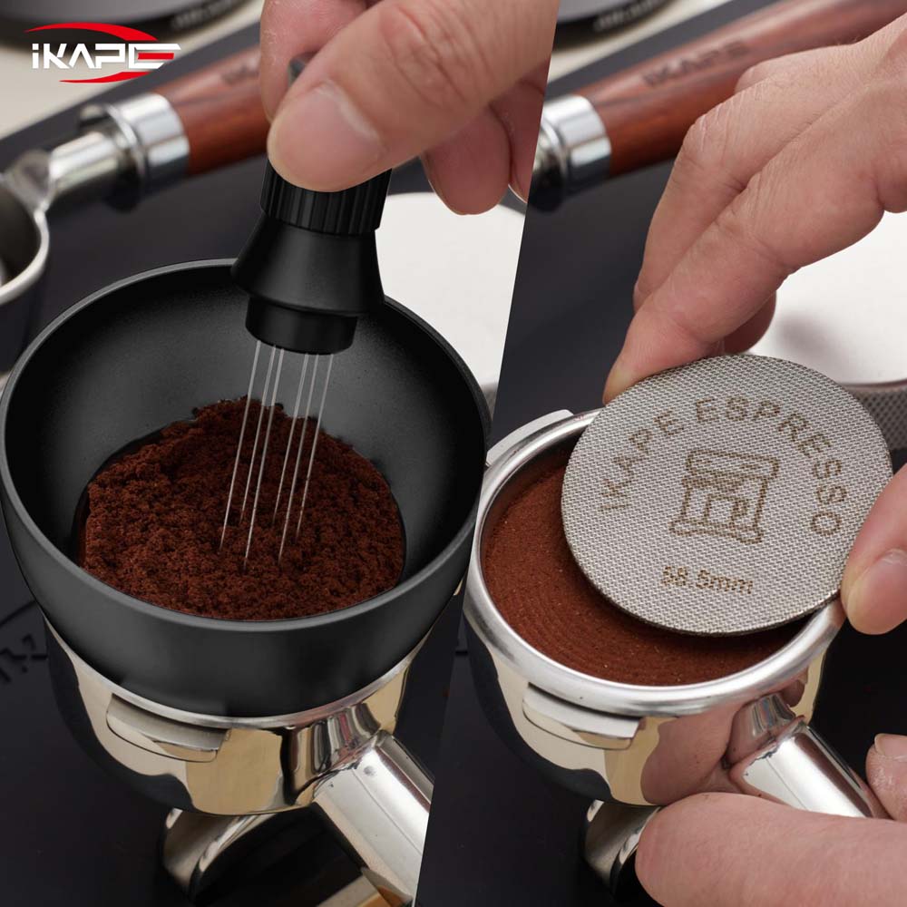 IKAPE Espresso Magnetic Dosing Funnel , With Puck Screen