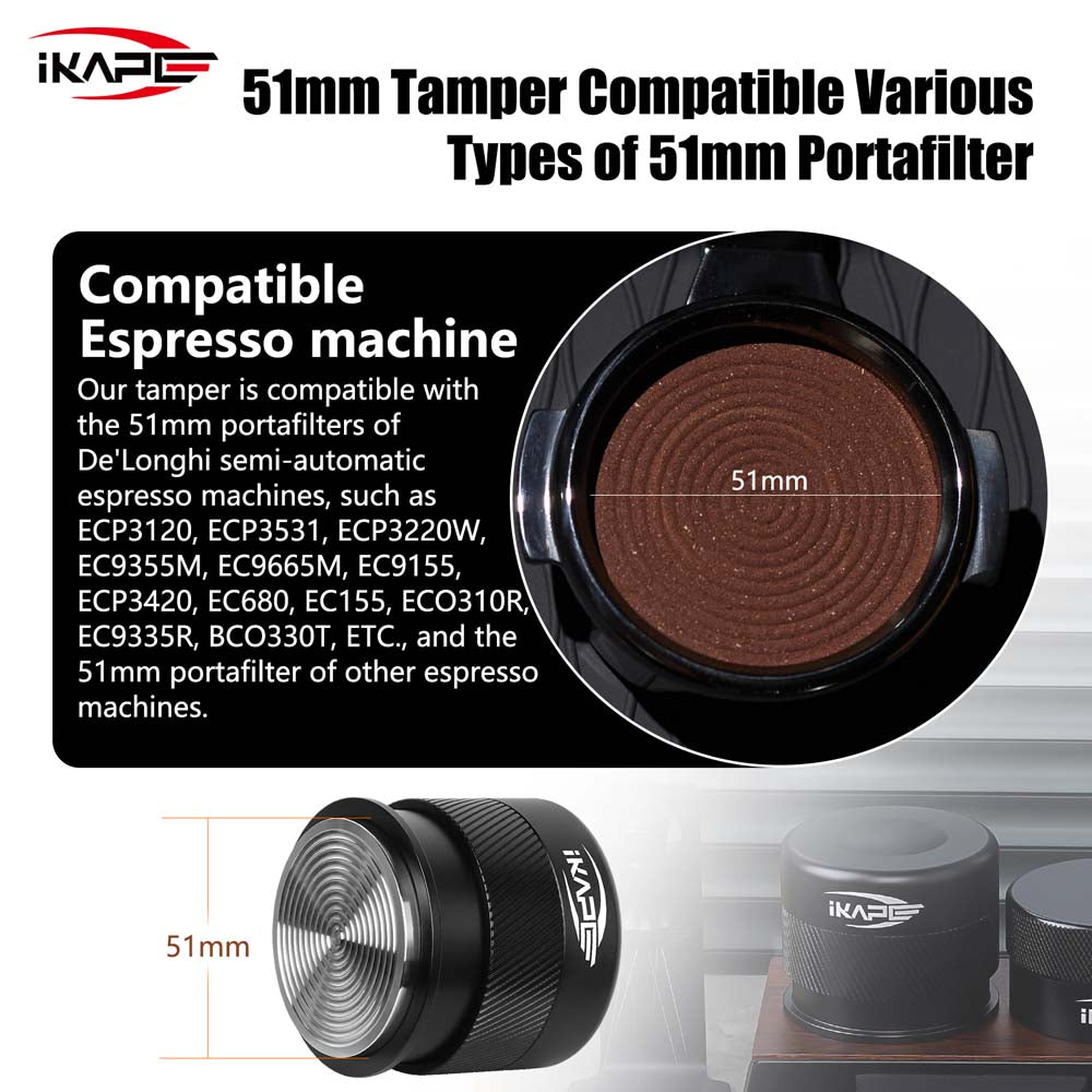 IKAPE V4  Plam Calibrated Coffee Tamper