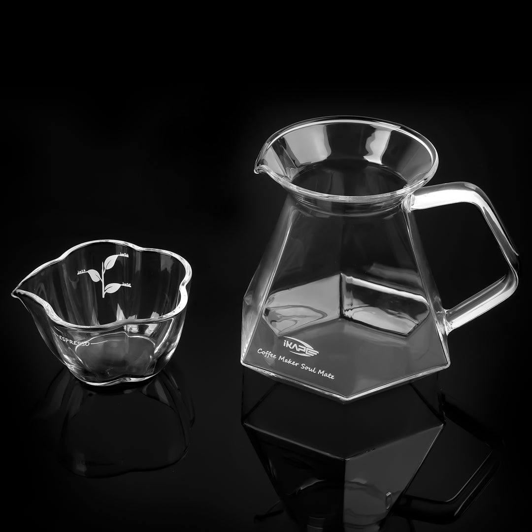IKAPE Espresso Measuring Cup - Glass Petal