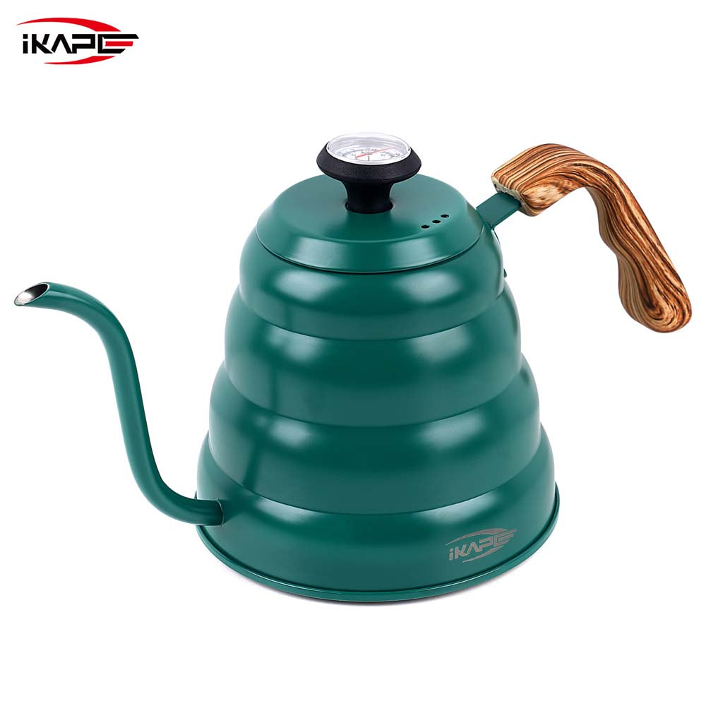 IKAPE Pour Over Coffee Kettle, Gooseneck Tea Kettle with Thermometer - Thumbnail 2