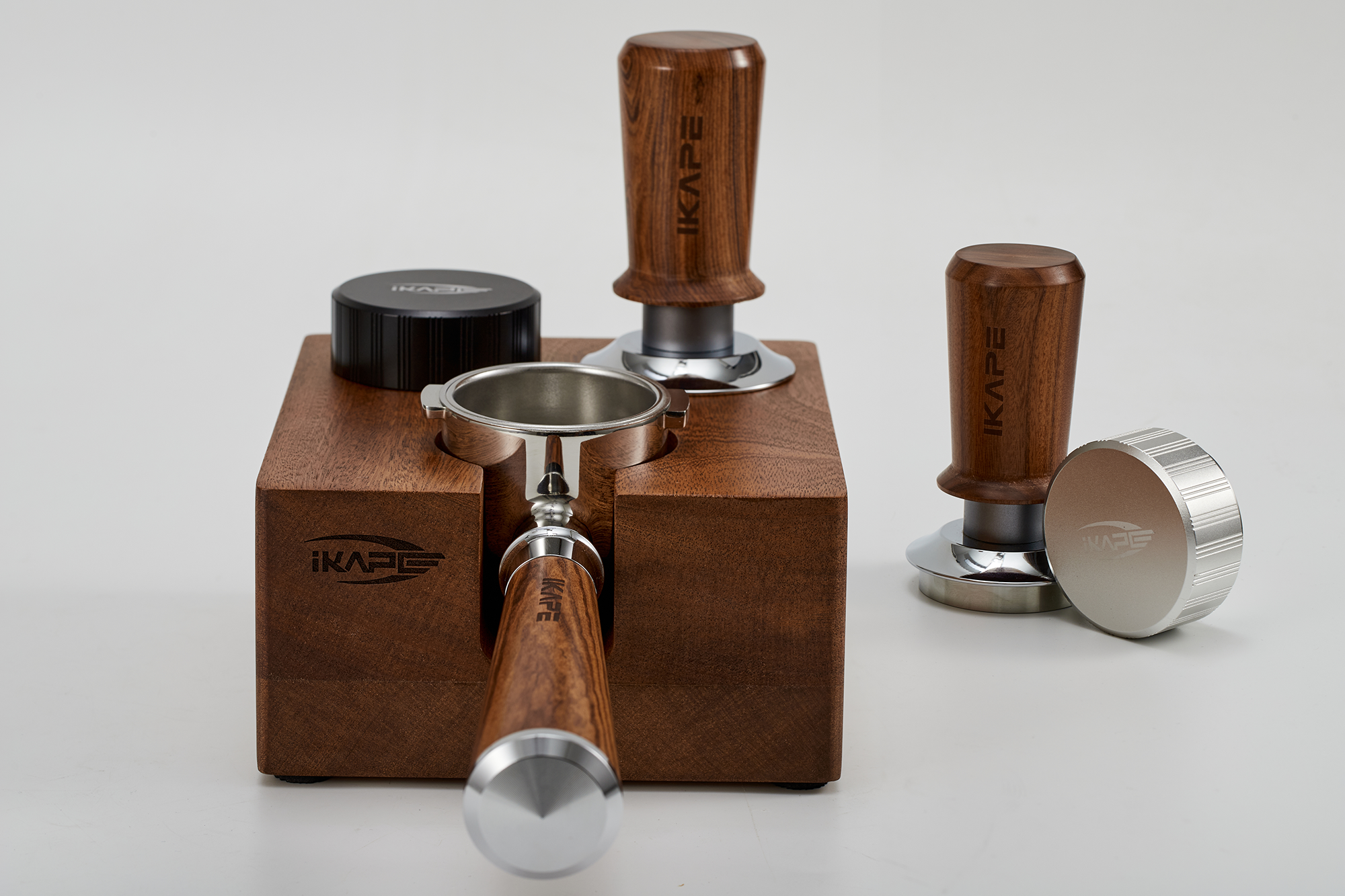 IKAPE Espresso Tamper Station Wooden Coffee Tamper Holder Base - Thumbnail 4