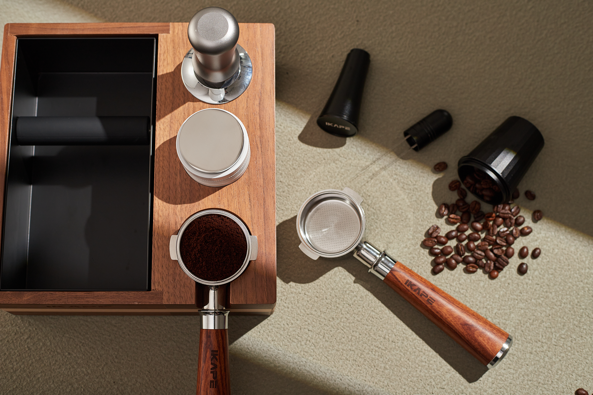 IKAPE Espresso 51mm Bottomless Portafilter Compatible with 51mm Delonghi ECP310