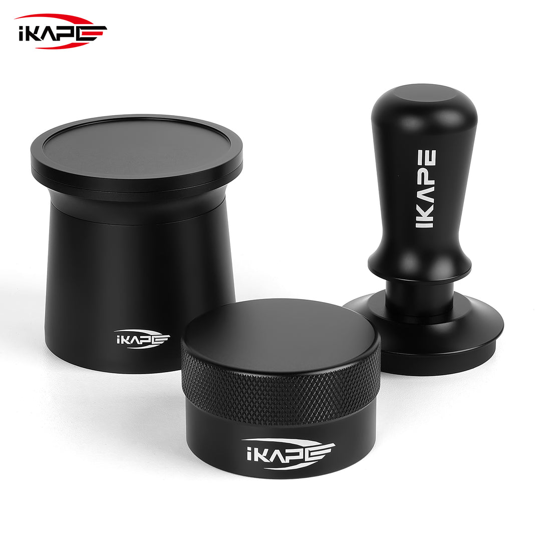 IKAPE Espresso Tamper Distributor Blind Shaker Cup Sets(All Black)