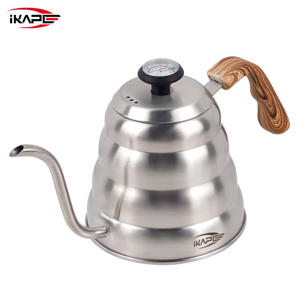 IKAPE Pour Over Coffee Kettle, Gooseneck Tea Kettle, 40 oz with Thermometer