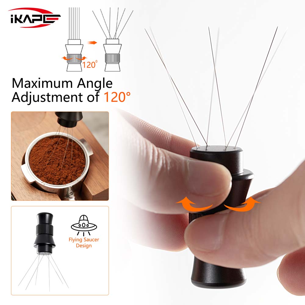 IKAPE Espresso WDT Tools, Adjustable Espresso Stirrer for Barista, with Magnetic Stand