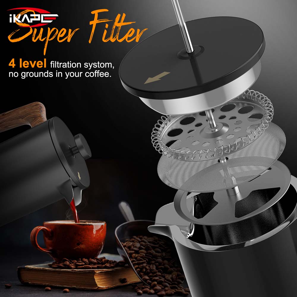 IKAPE Coffee French Press Coffee Maker