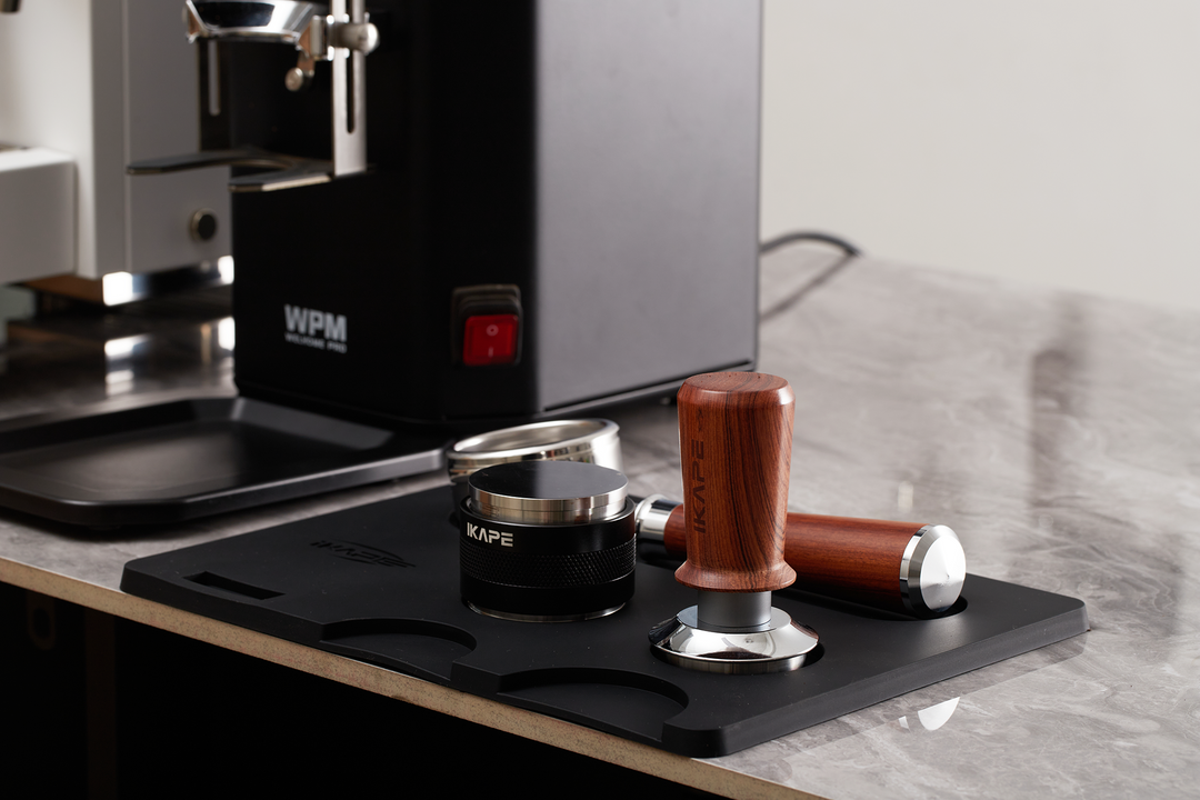  Professional Coffee And Espresso Machine Tool Set Includes 54mm  Coffee Distributor, Coffee Bottomless Portafilter Handle, Coffee Tamper,  Anti-Slip Coffee Tamp Mat (brown wood): Home & Kitchen