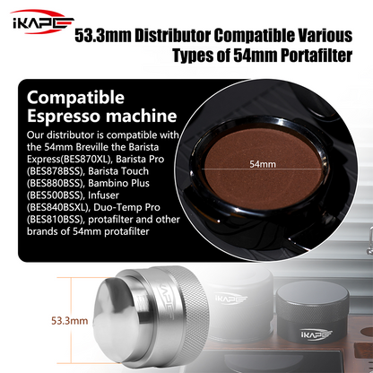 IKAPE Coffee Distributor, Espresso Gravity Distributor (Black)