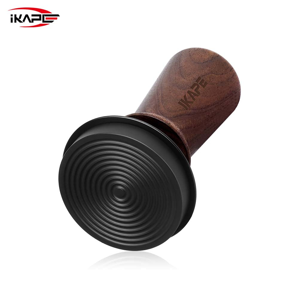 IKAPE V3 Calibrated Coffee Tamper(Wooden Handle,Black Base)