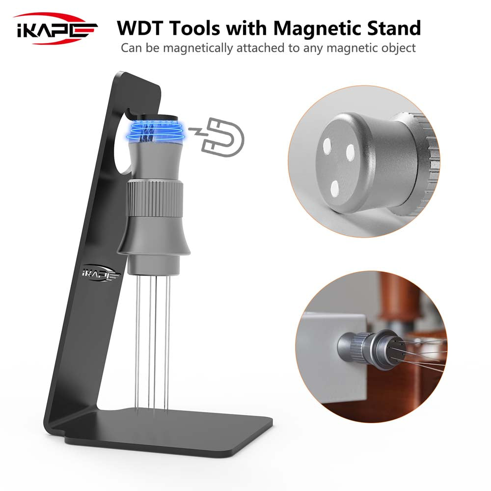 IKAPE Espresso WDT Tools, Adjustable Espresso Stirrer for Barista, with Magnetic Stand