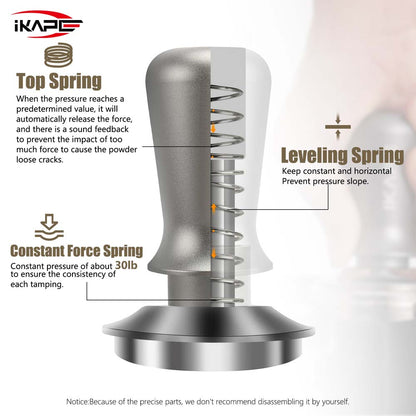 IKAPE V3 Calibrated Coffee Tamper With Flat Base