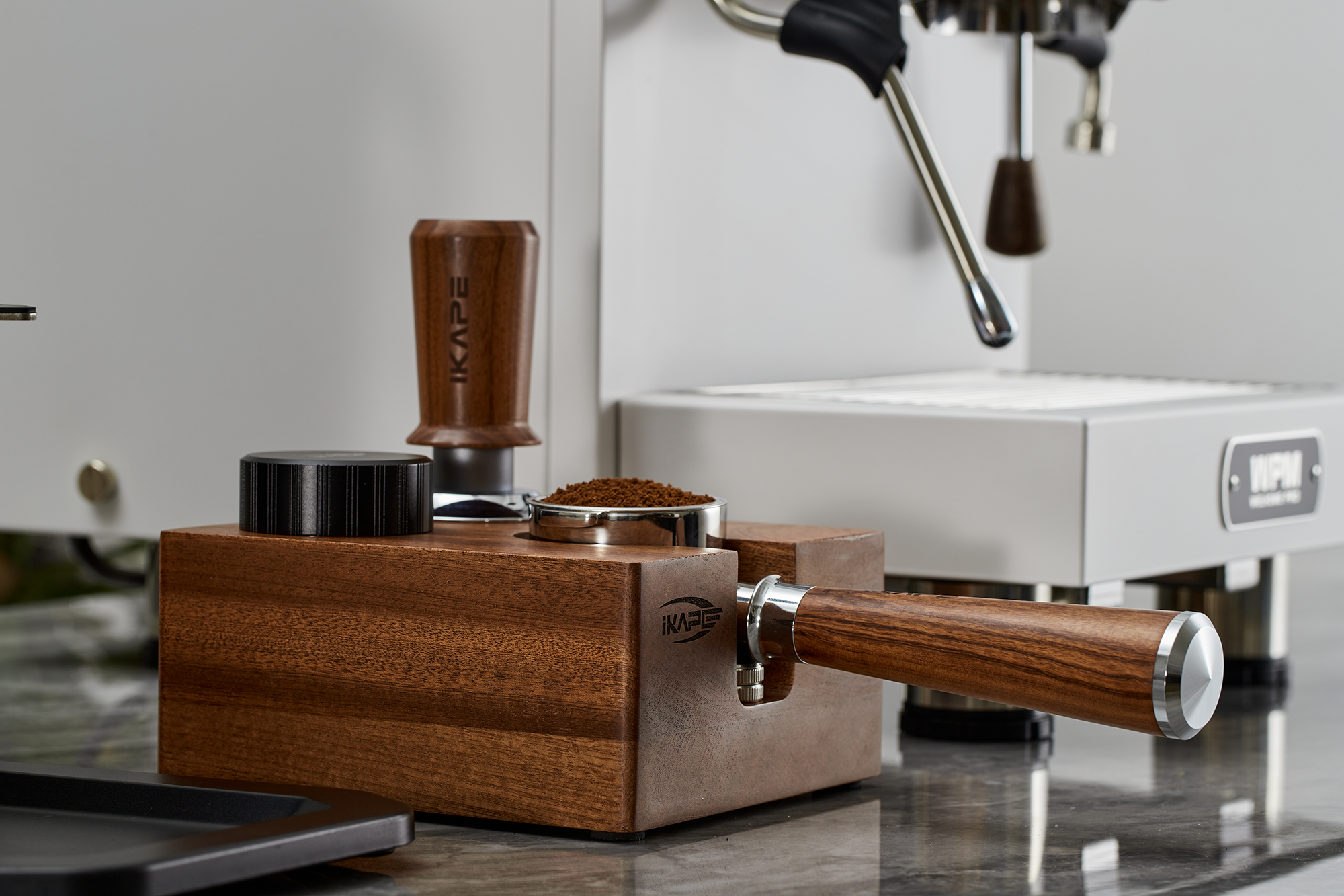 IKAPE Espresso Tamper Station Wooden Coffee Tamper Holder Base - Thumbnail 5