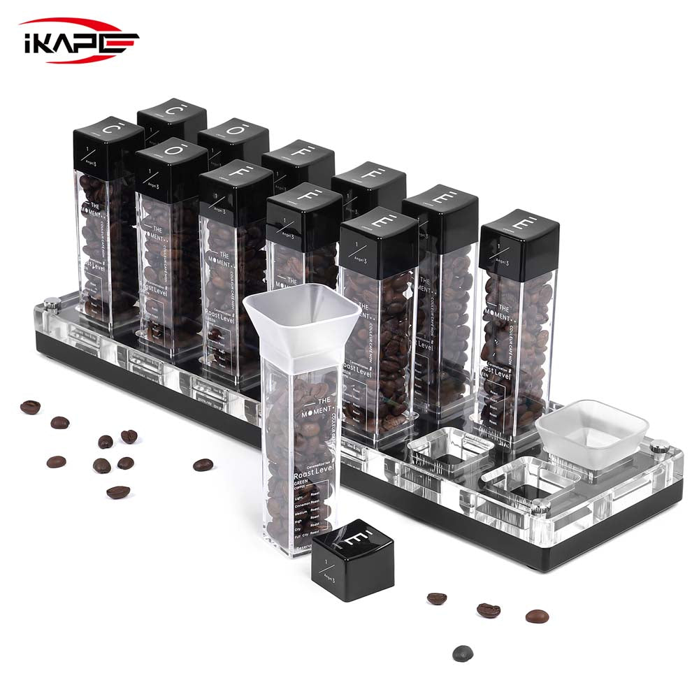 IKAPE Coffee Bean Cellars with Stand &amp; Hopper 6 Tubes and 12 Tubes