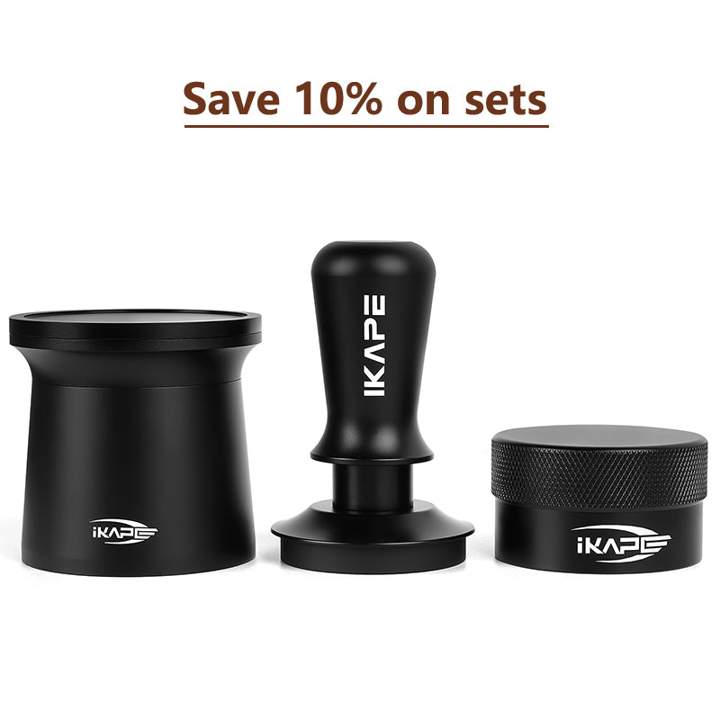 IKAPE Espresso Tamper Distributor Blind Shaker Cup Sets(All Black)