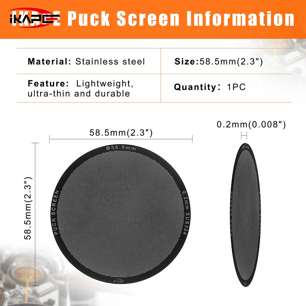 IKAPE V4 Ultra-thin Espresso Puck Screen, Thick 0.2mm