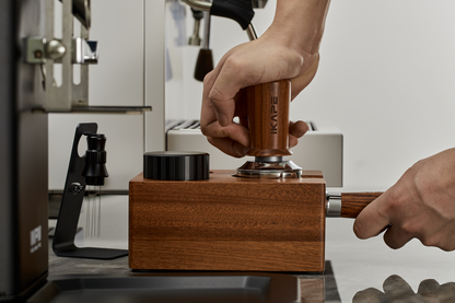 IKAPE Espresso Tamper Station Wooden Coffee Tamper Holder Base