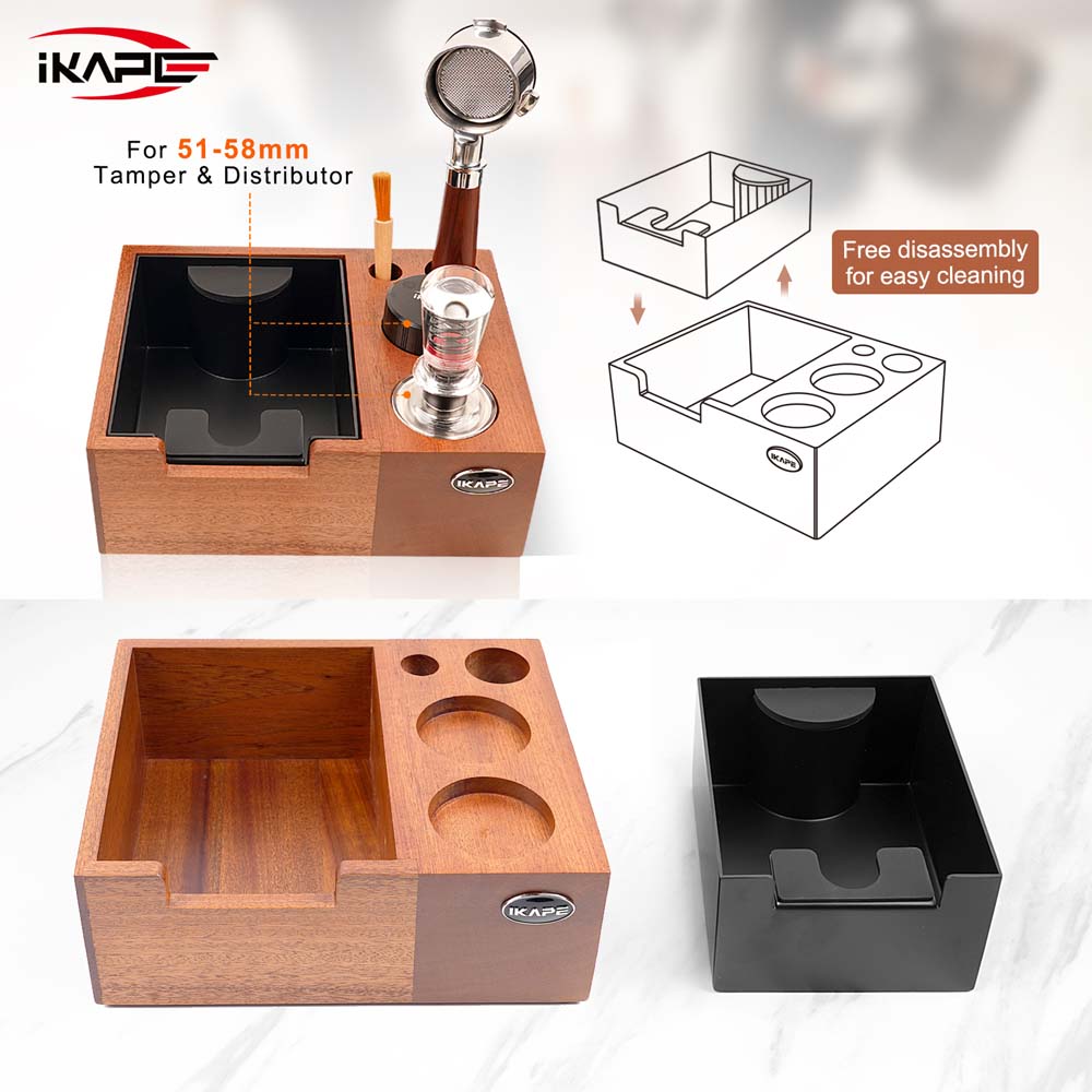 IKAPE V4 Espresso Knock Box, Espresso Coffee Organizer Box