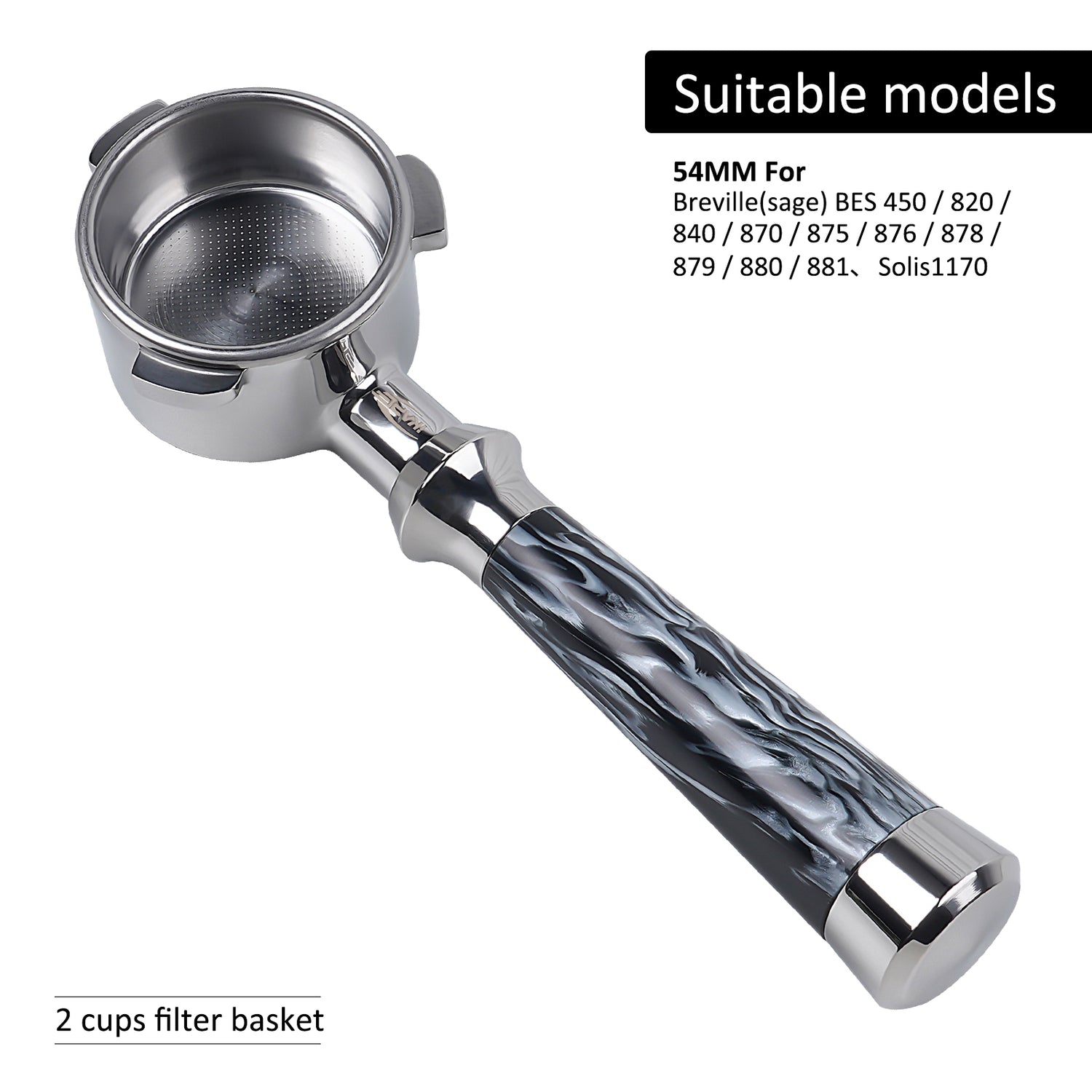 IKAPE Espresso Machinie Bottomless Portafilter with Basket (illusionar