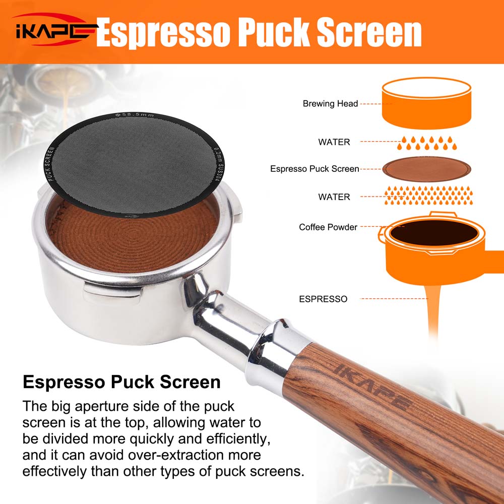 IKAPE V4 Ultra-thin Espresso Puck Screen, Thick 0.2mm