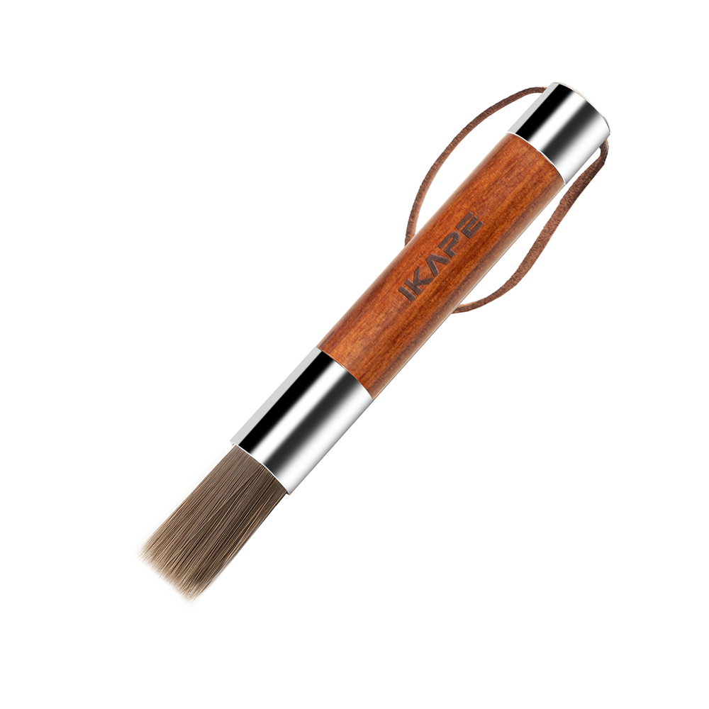 IKAPE  Espresso Walnut Wood Handle Clean Brush