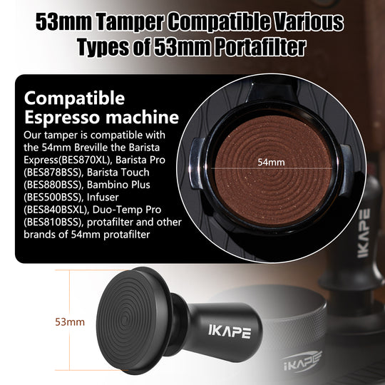 IKAPE V3 Calibrated Coffee Tamper (All black)