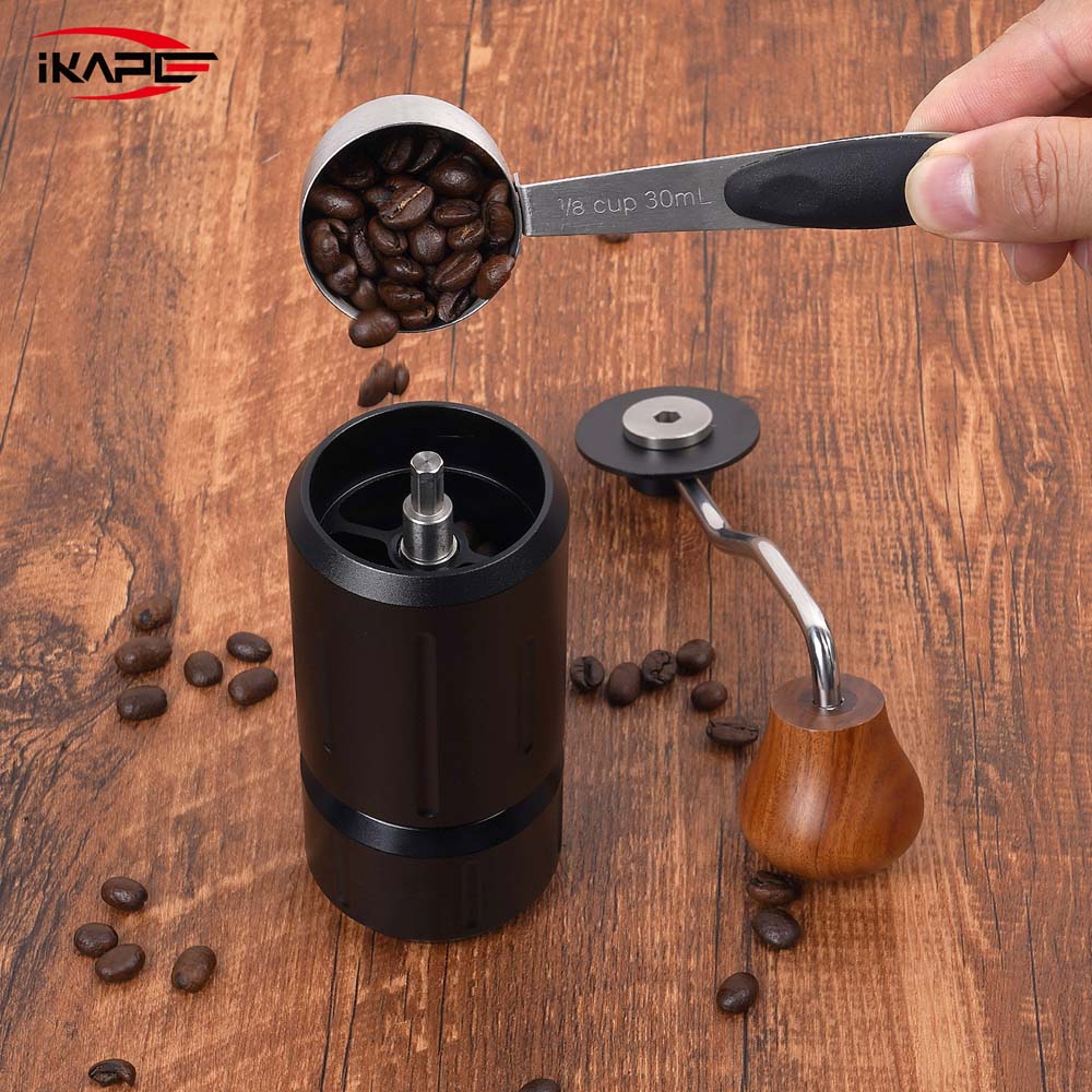 IKAPE Manual Coffee Grinder, Premium Hand Espresso Grinder with Conical Hexagonal Burr, Portable Coffee Grinder, Adjustable Grinder Degree＿並行輸入品 IKAPE Manual Coffee Grinder, Premium Hand -