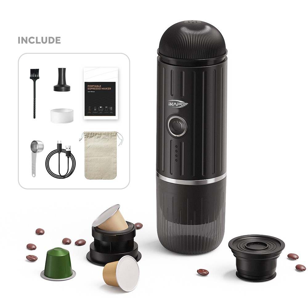 IKAPE Portable Electric Coffee Maker Espresso Machine Suitable Hot/Cold Woter